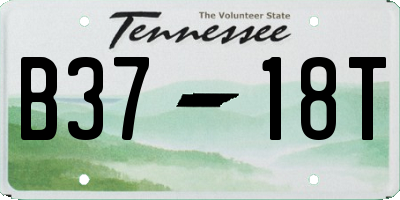 TN license plate B3718T