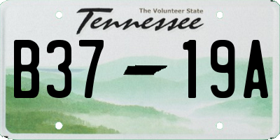 TN license plate B3719A