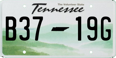 TN license plate B3719G