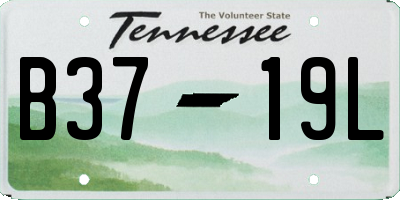 TN license plate B3719L