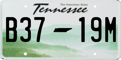 TN license plate B3719M