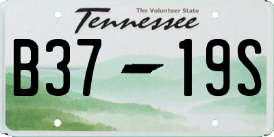 TN license plate B3719S