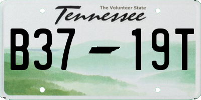 TN license plate B3719T