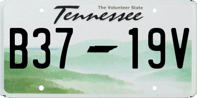 TN license plate B3719V