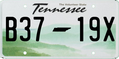 TN license plate B3719X