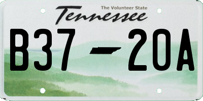 TN license plate B3720A