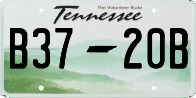 TN license plate B3720B