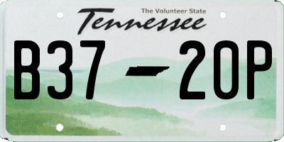 TN license plate B3720P