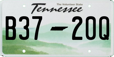 TN license plate B3720Q