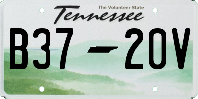 TN license plate B3720V
