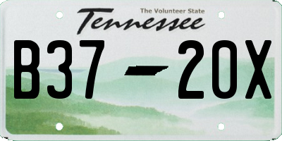 TN license plate B3720X