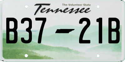 TN license plate B3721B