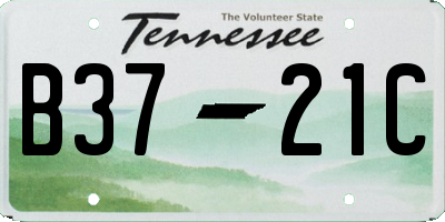 TN license plate B3721C
