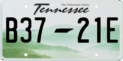 TN license plate B3721E