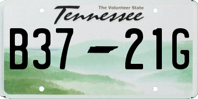 TN license plate B3721G