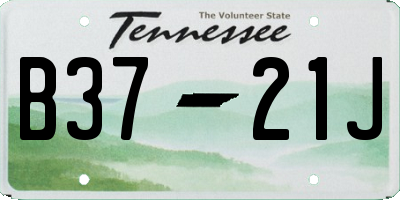 TN license plate B3721J