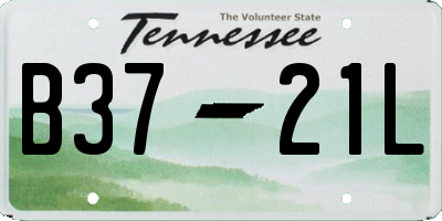 TN license plate B3721L