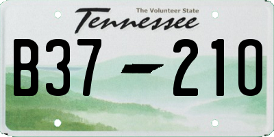TN license plate B3721O