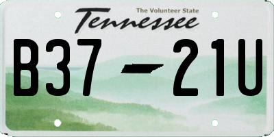 TN license plate B3721U
