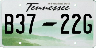 TN license plate B3722G