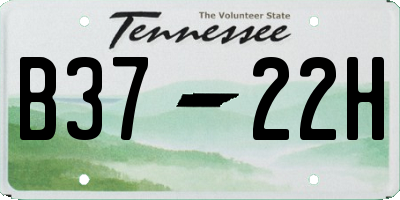 TN license plate B3722H