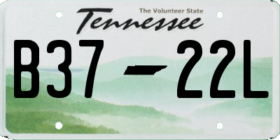TN license plate B3722L
