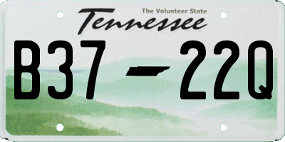 TN license plate B3722Q