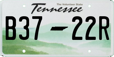 TN license plate B3722R