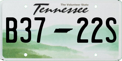 TN license plate B3722S