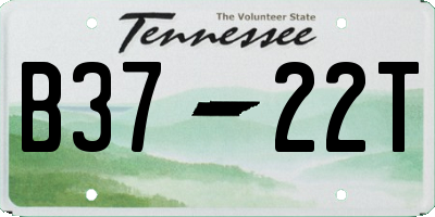 TN license plate B3722T