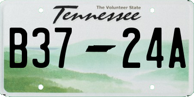 TN license plate B3724A
