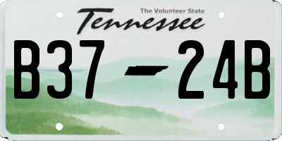 TN license plate B3724B