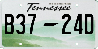 TN license plate B3724D
