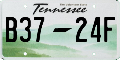 TN license plate B3724F