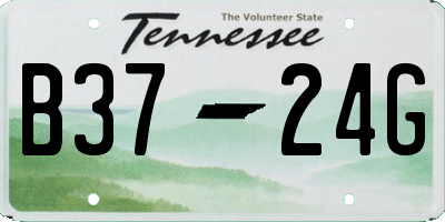 TN license plate B3724G