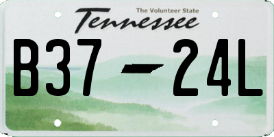 TN license plate B3724L