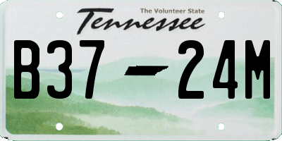 TN license plate B3724M