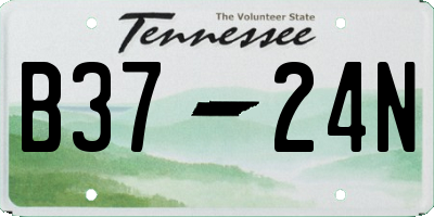 TN license plate B3724N