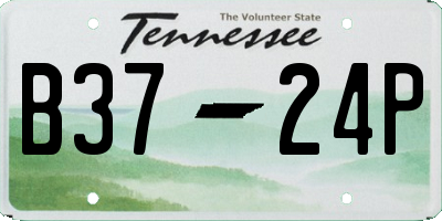 TN license plate B3724P