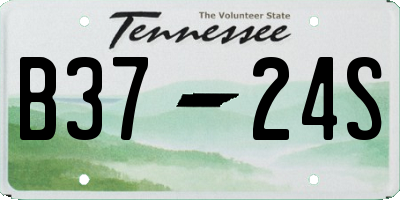 TN license plate B3724S