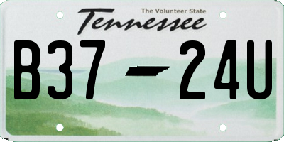 TN license plate B3724U