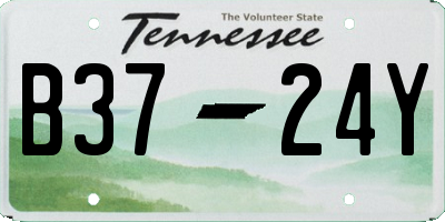 TN license plate B3724Y