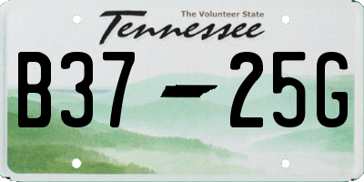 TN license plate B3725G