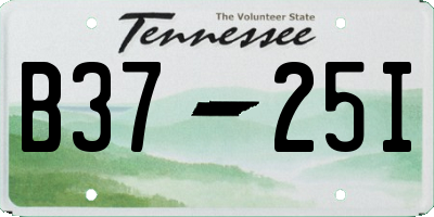 TN license plate B3725I