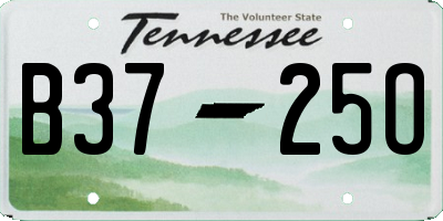 TN license plate B3725O