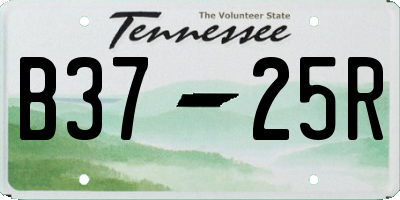TN license plate B3725R