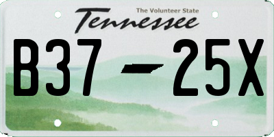 TN license plate B3725X