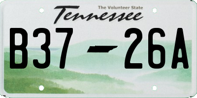 TN license plate B3726A