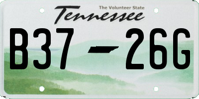 TN license plate B3726G