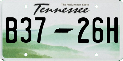 TN license plate B3726H